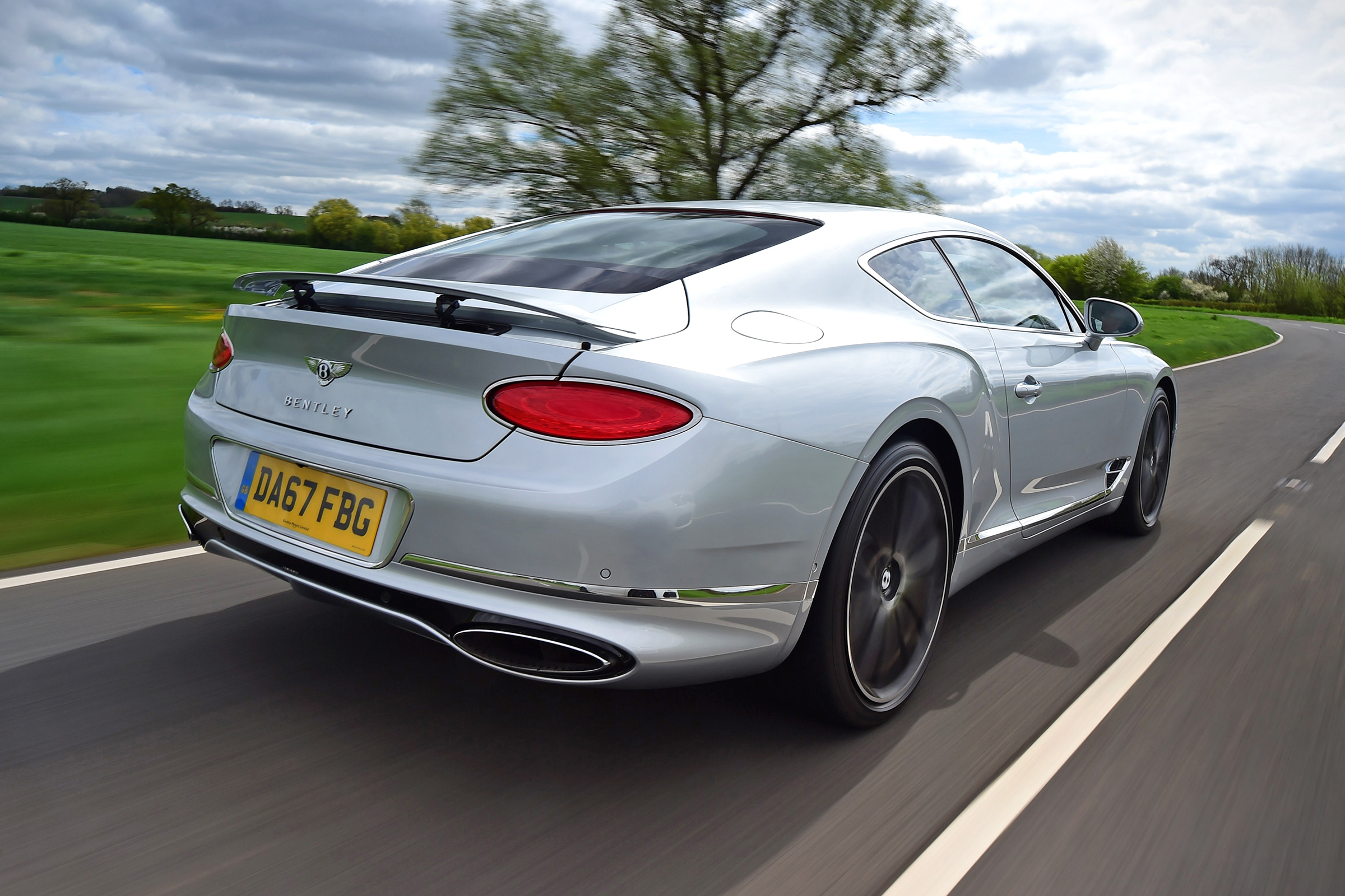 Bentley Continental GT review – silver rear tracking wing
