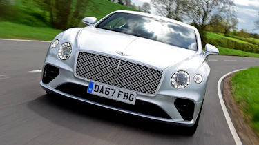Bentley Continental GT review – silver tracking front