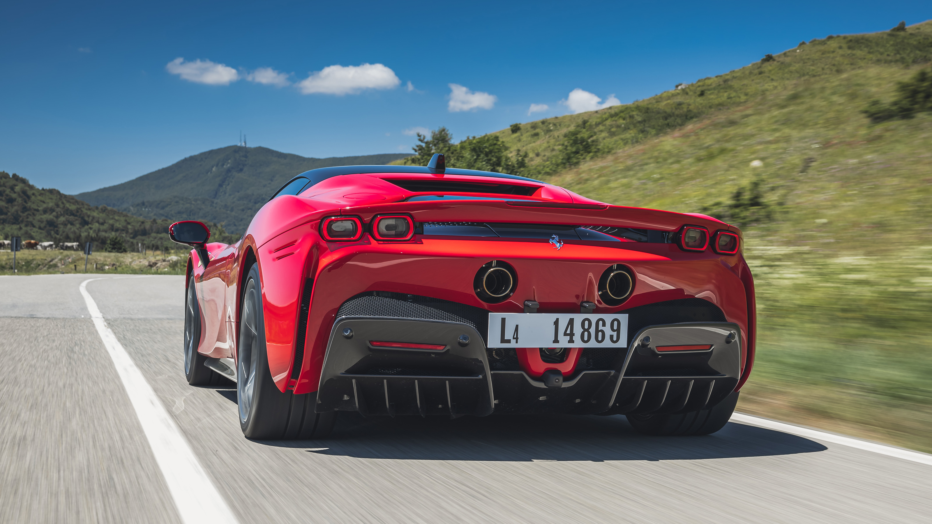 Best hybrid cars 2021 - SF90 rear tracking