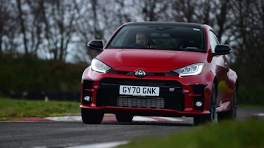GR Yaris on track