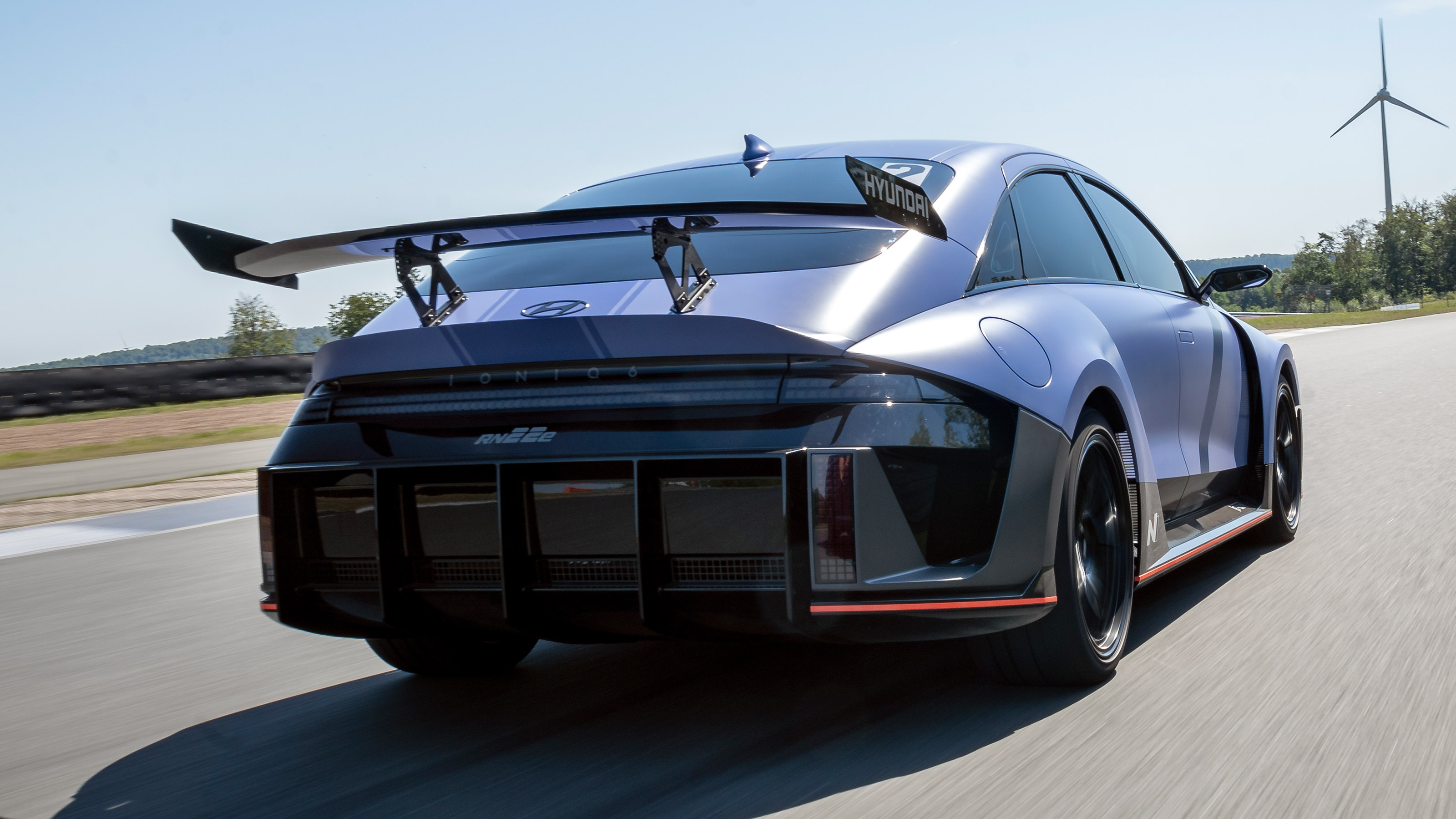 Hyundai Ioniq 6 N Prototype – rear tracking