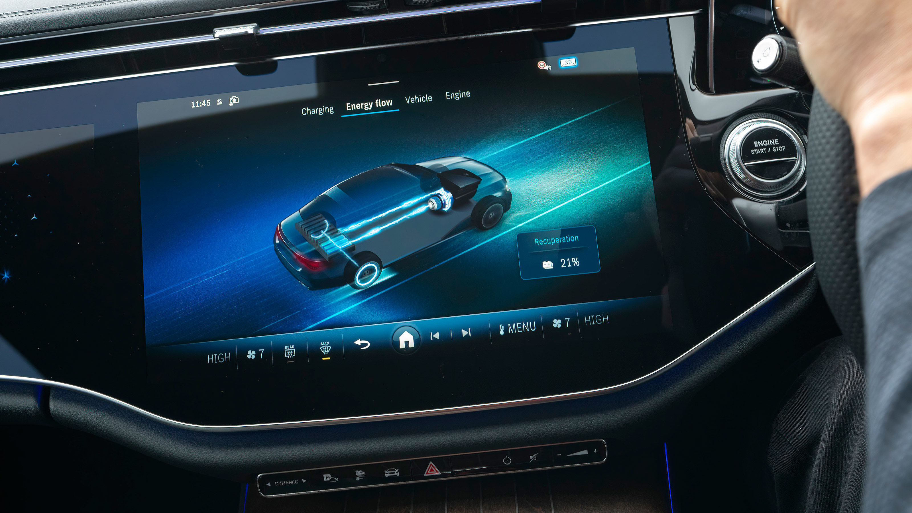 Mercedes E-class – infotainment screen