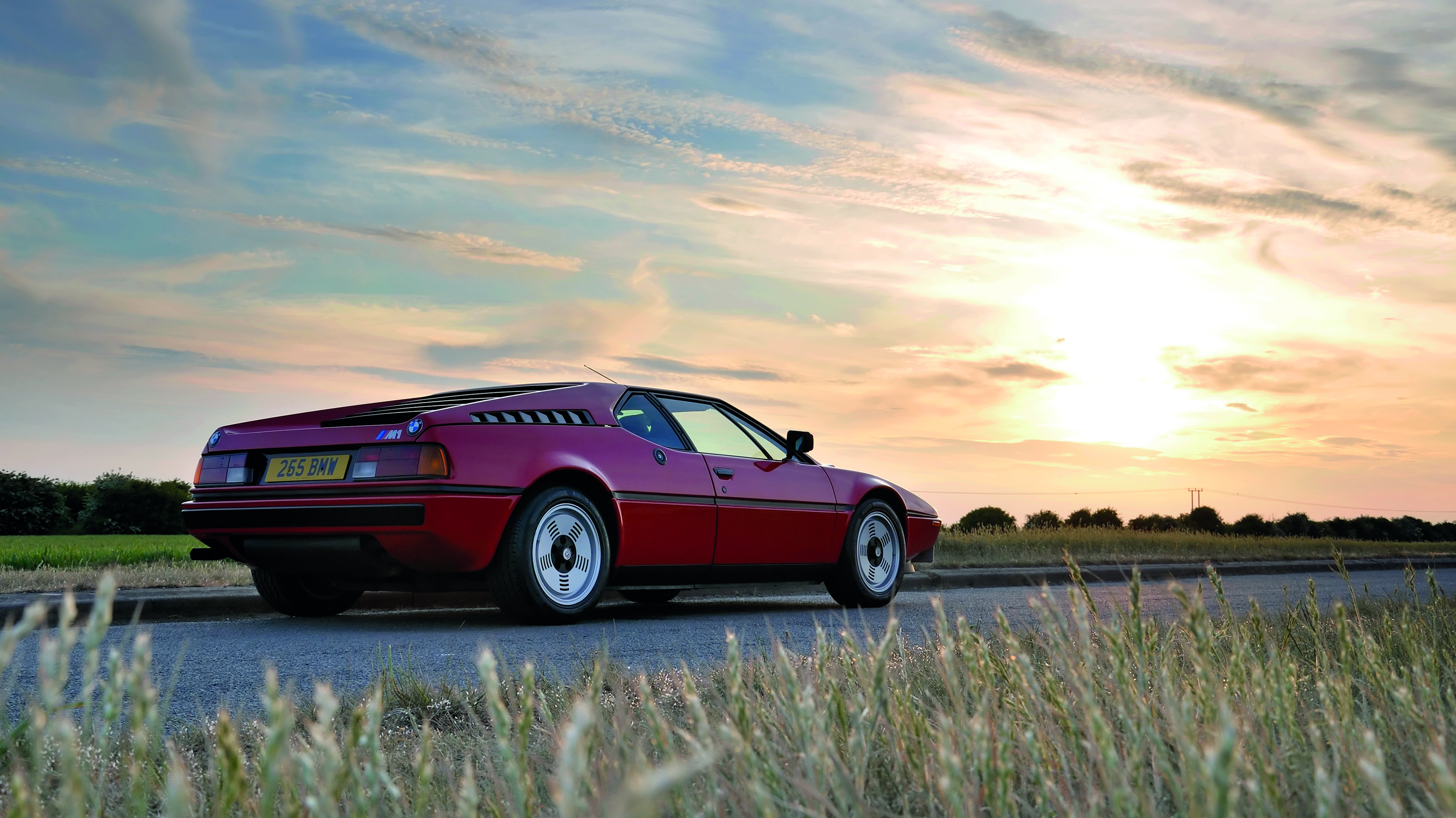 A classic red BMW M