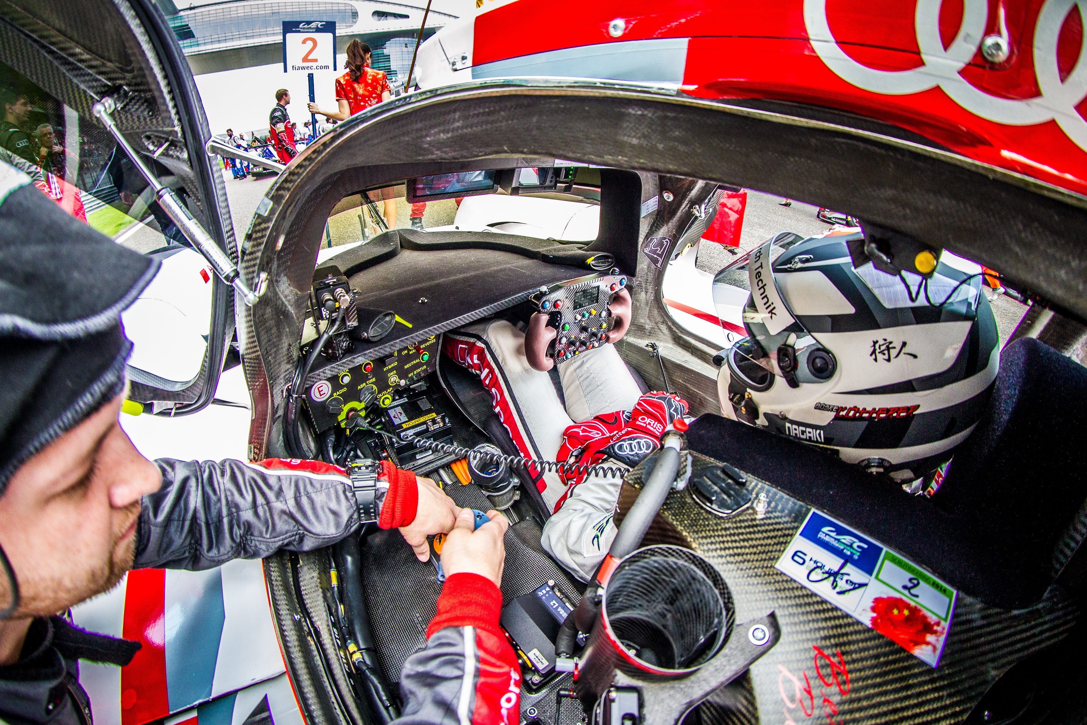 FIA WEC Shanghai Audi R18 e-tron cockpit