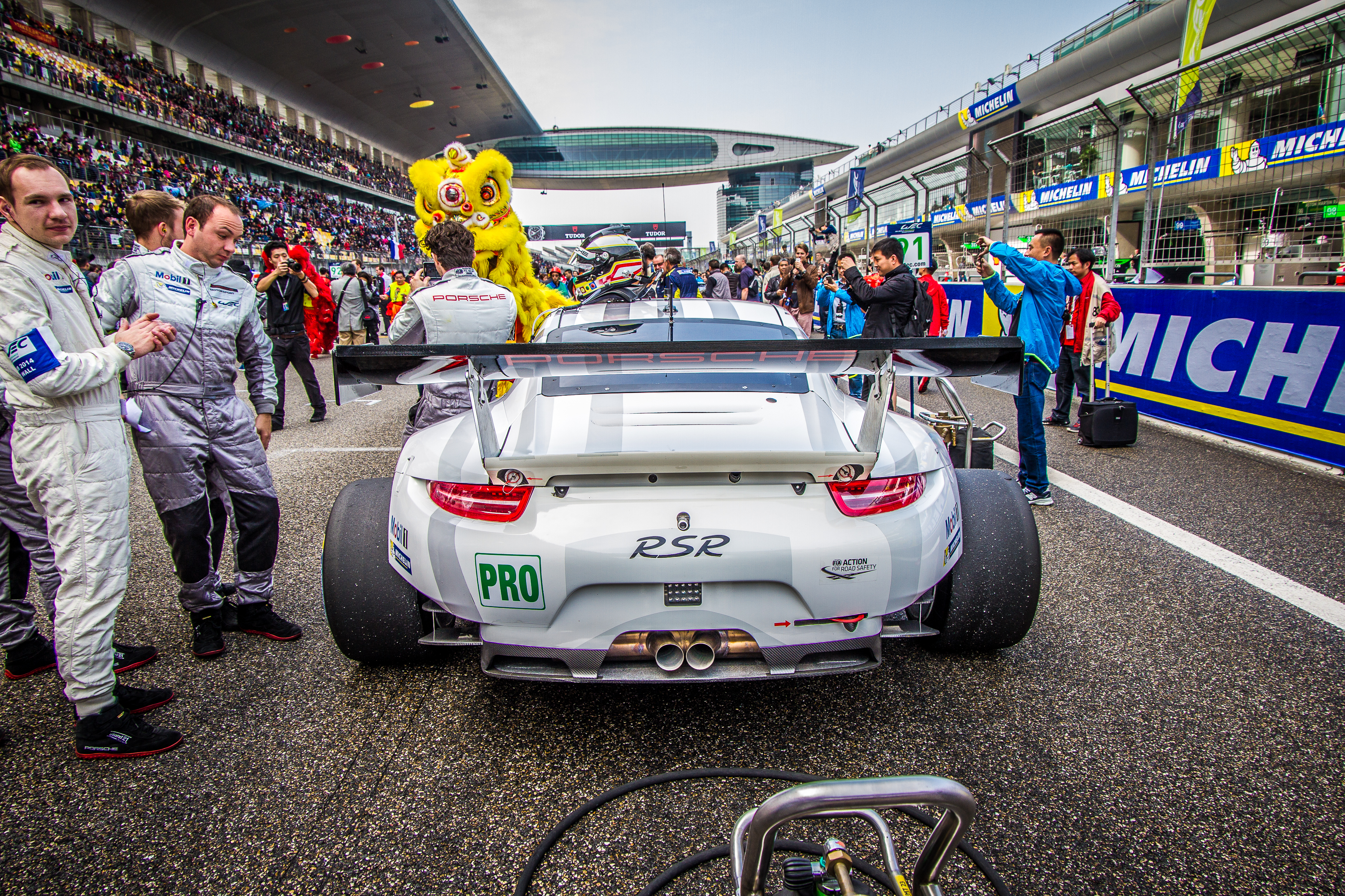 FIA WEC Shanghai Porsche on the grid