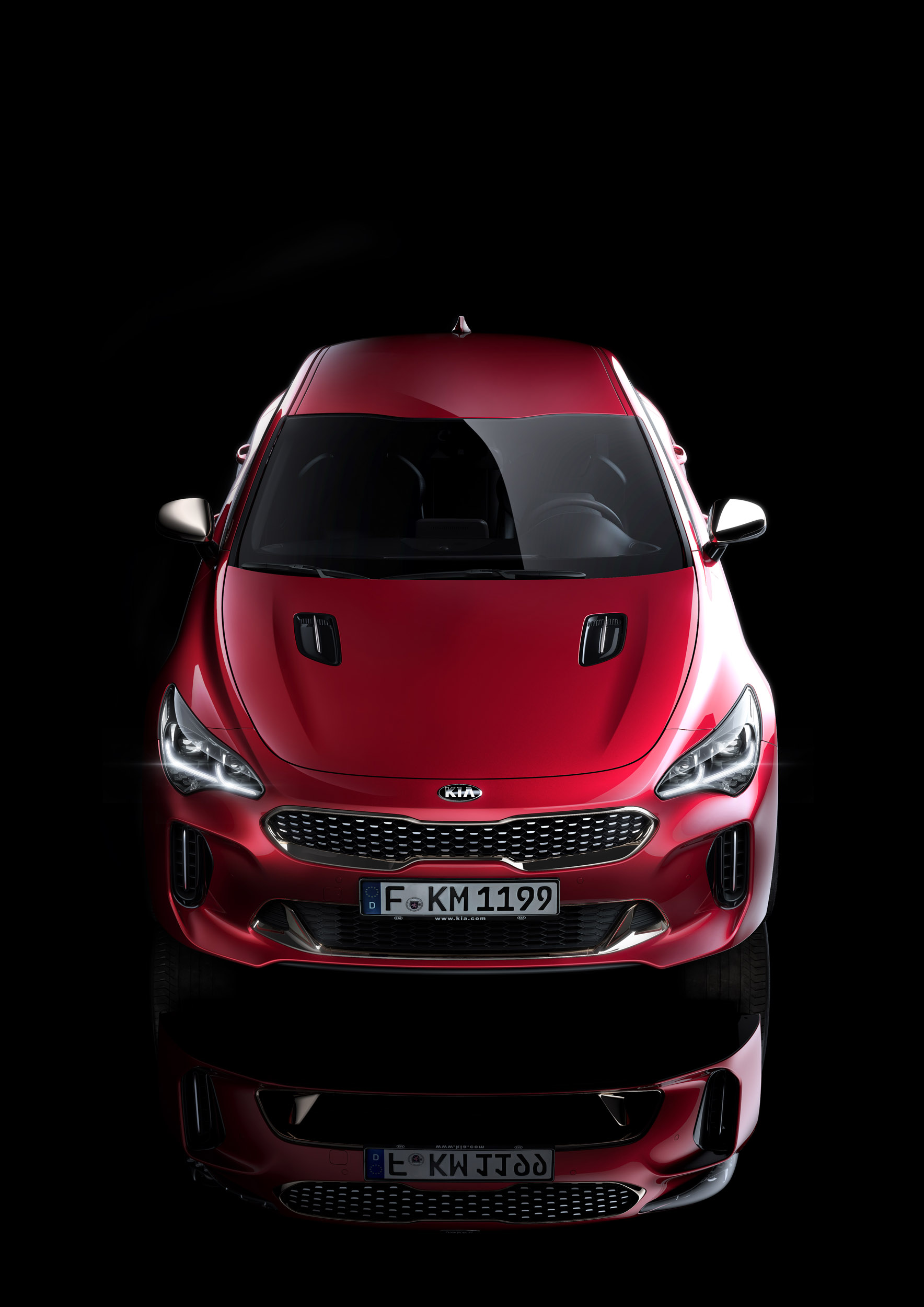 Kia Stinger GT press - static hood