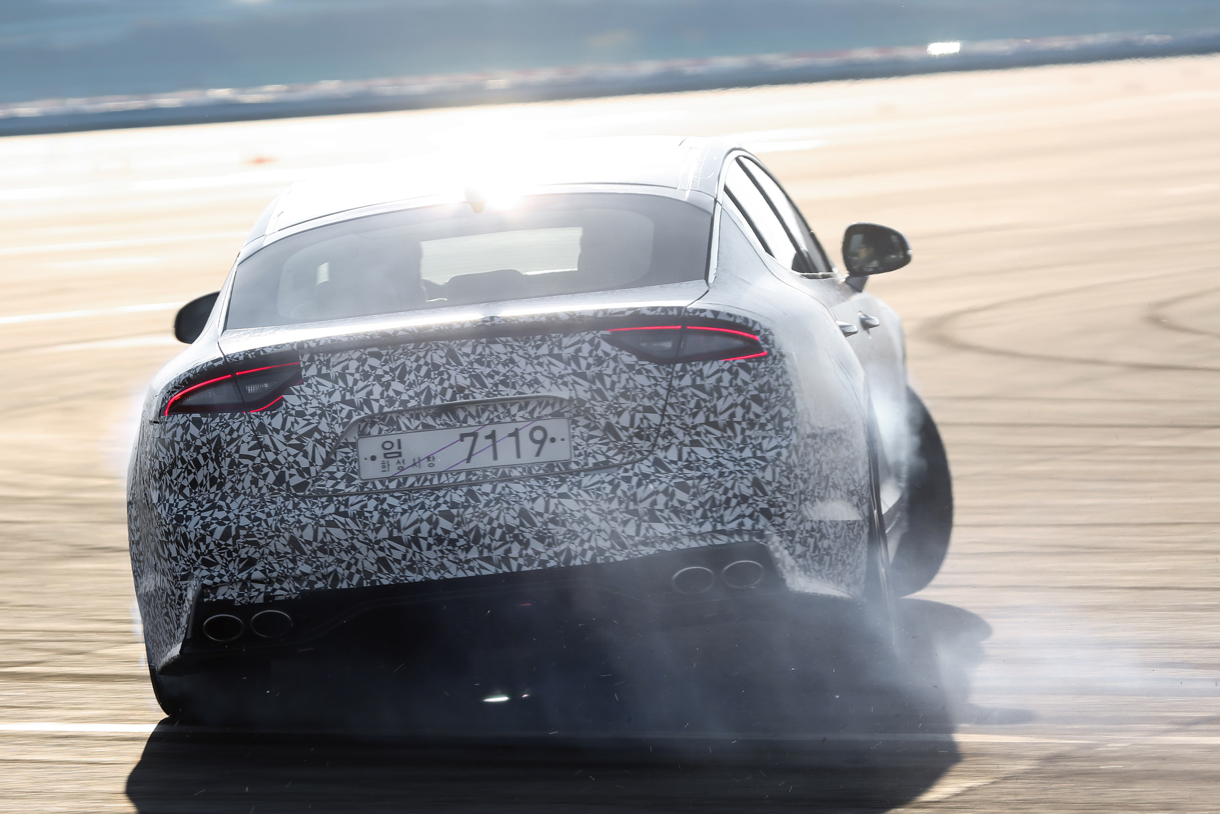 Kia Stinger GT press - static mule rear
