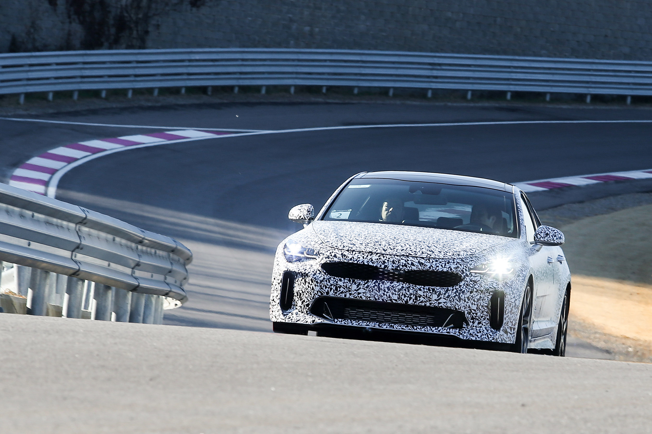 Kia Stinger GT press - static handling mule