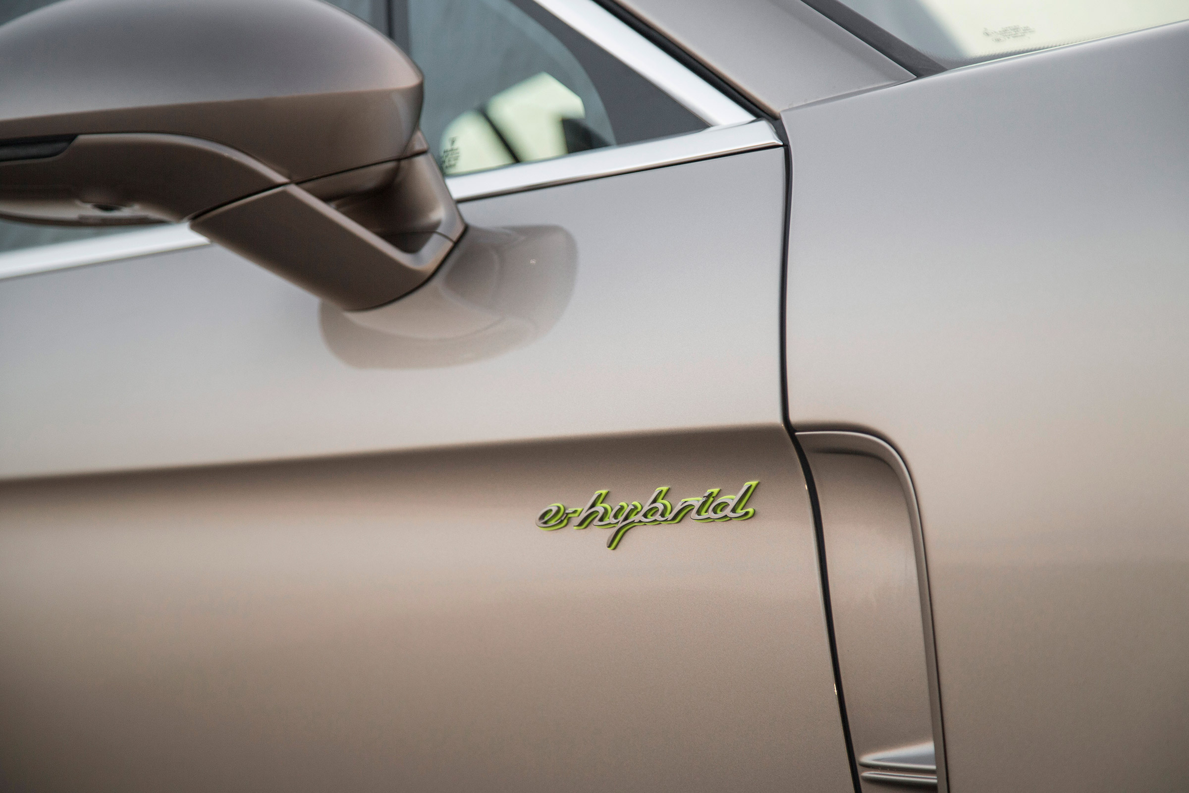 Porsche Panamera Turbo S E-Hybrid ride - hybrid badge