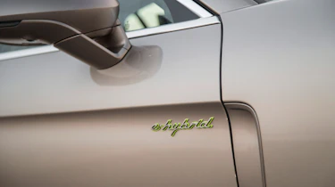 Porsche Panamera Turbo S E-Hybrid ride - hybrid badge
