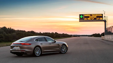 Porsche Panamera Turbo S E-Hybrid ride - rear three quarter
