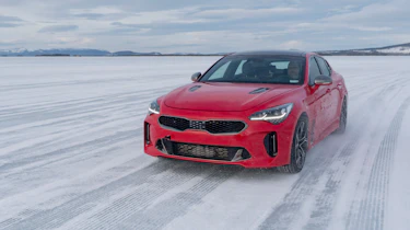 Kia Stinger GT prototype drive Sweden nose