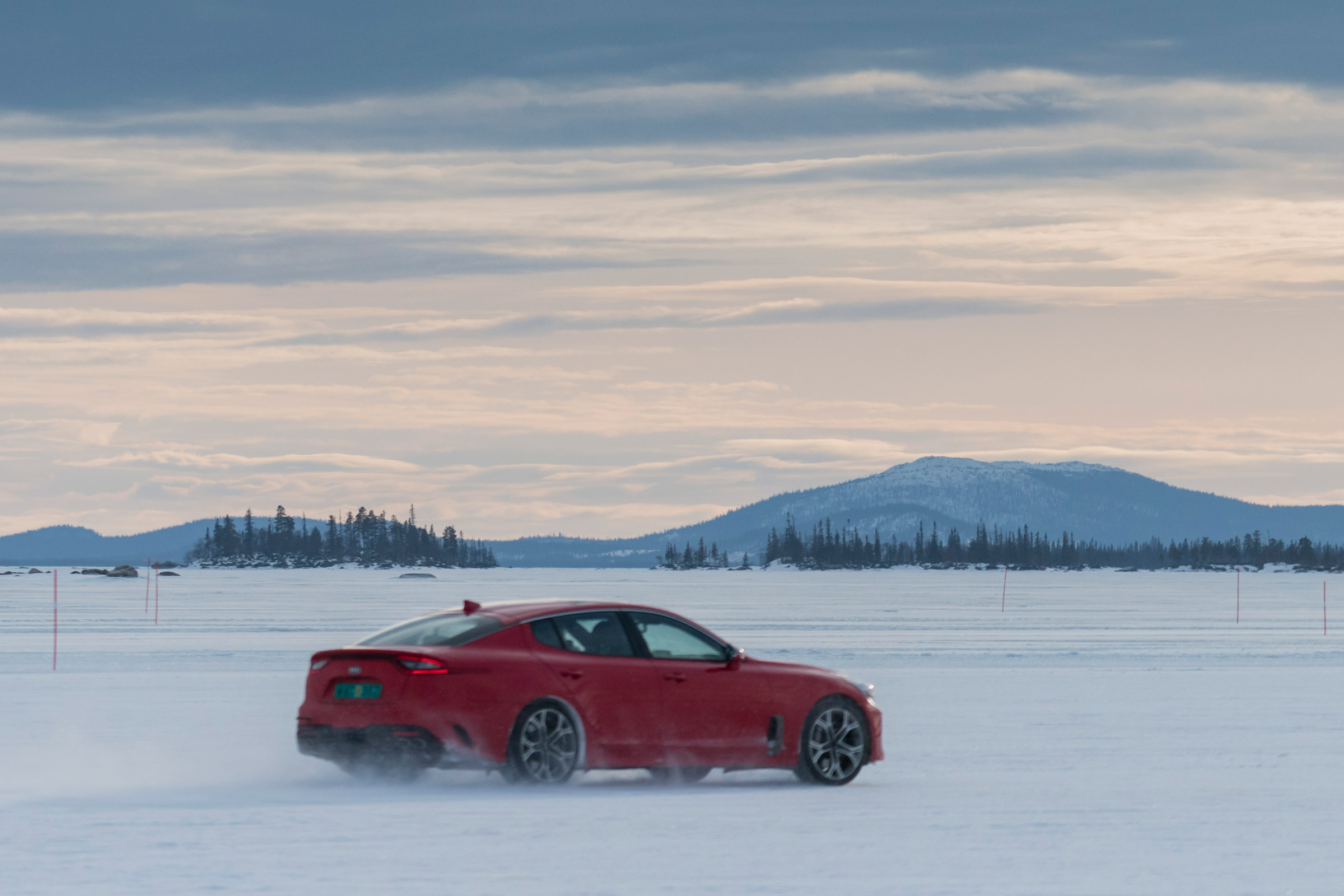 Kia Stinger GT prototype drive Sweden rear