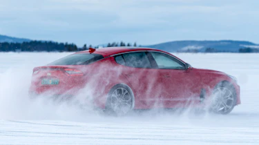 Kia Stinger GT prototype drive Sweden drift