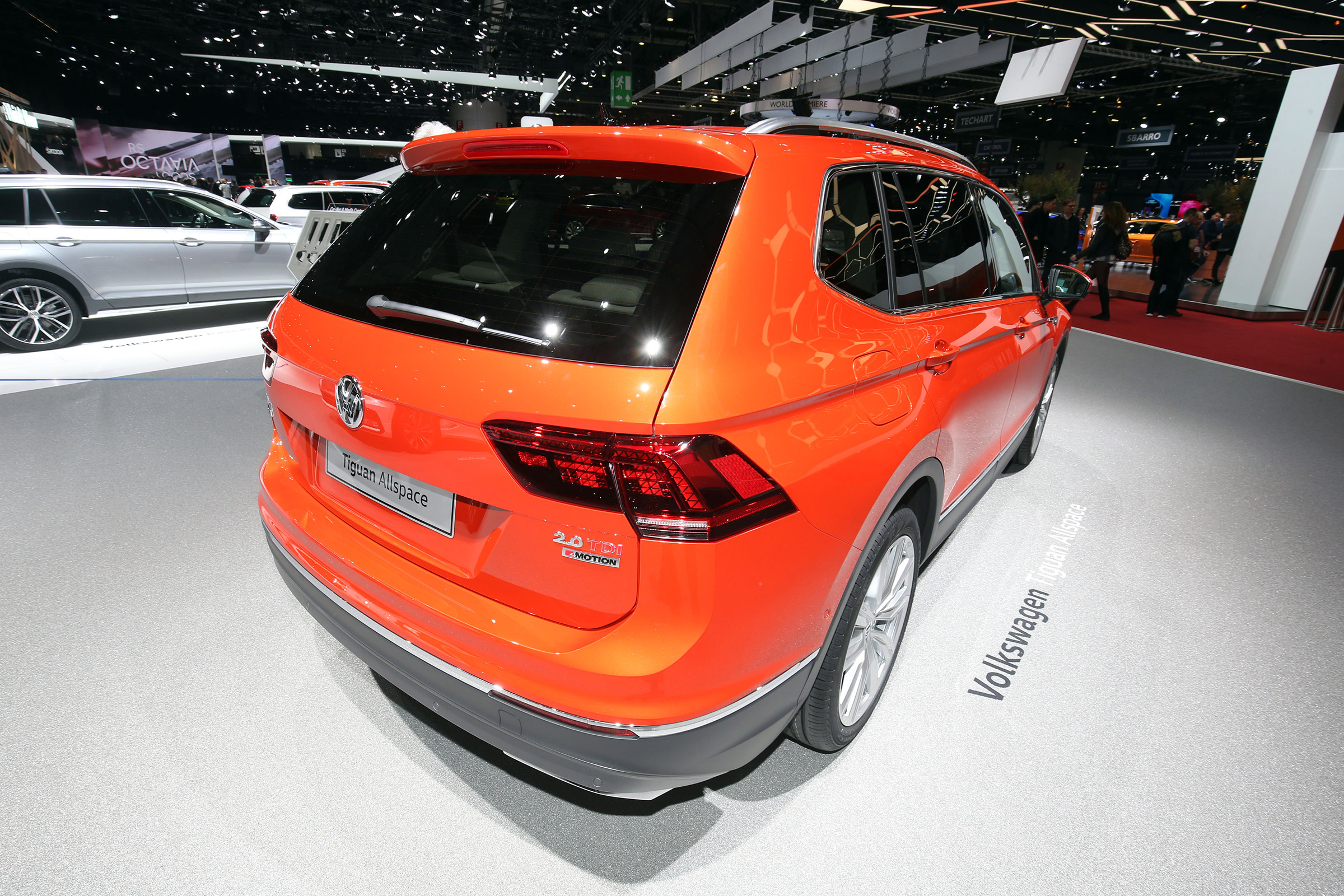 VW Tiguan Allspace - Geneva rear three quarter
