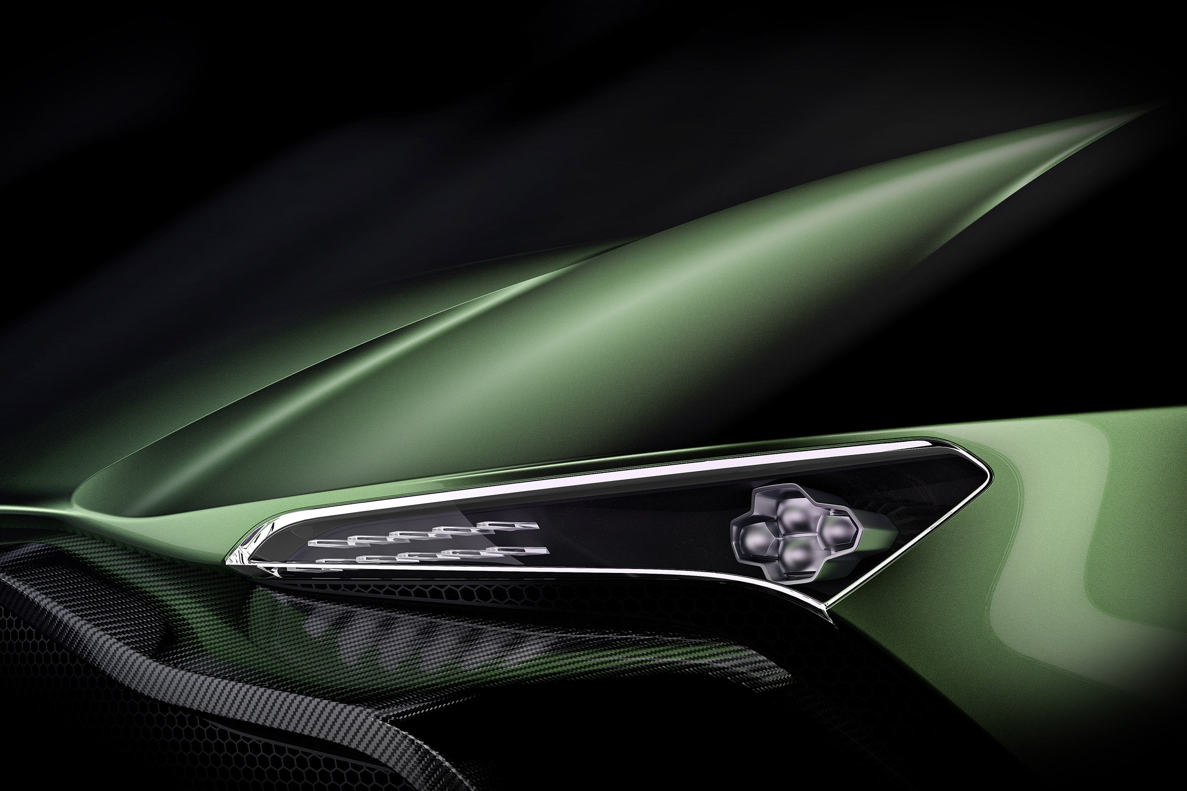 Aston Martin Vulcan - headlight