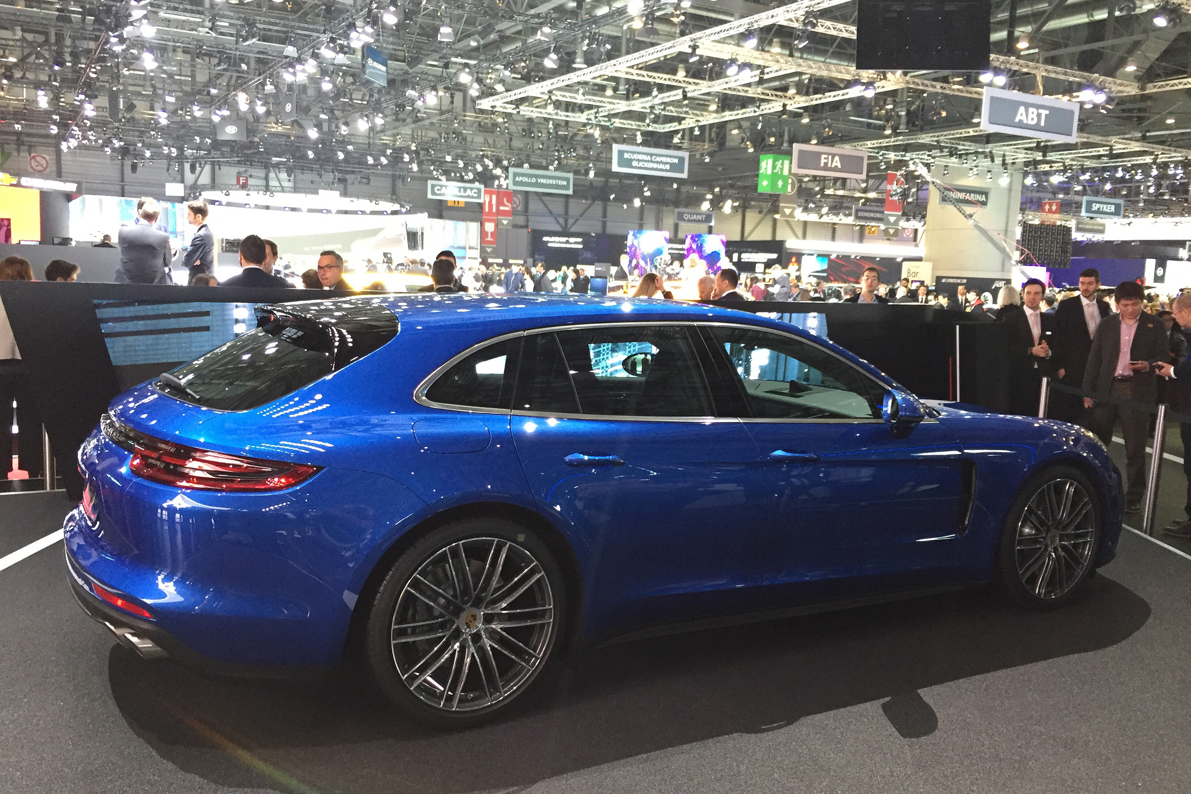 Porsche Panamera Sport Turismo - Geneva rear three quarter