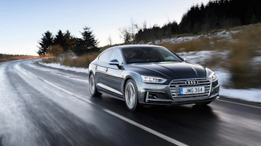 Audi S5 Sportback front three quarters tracking