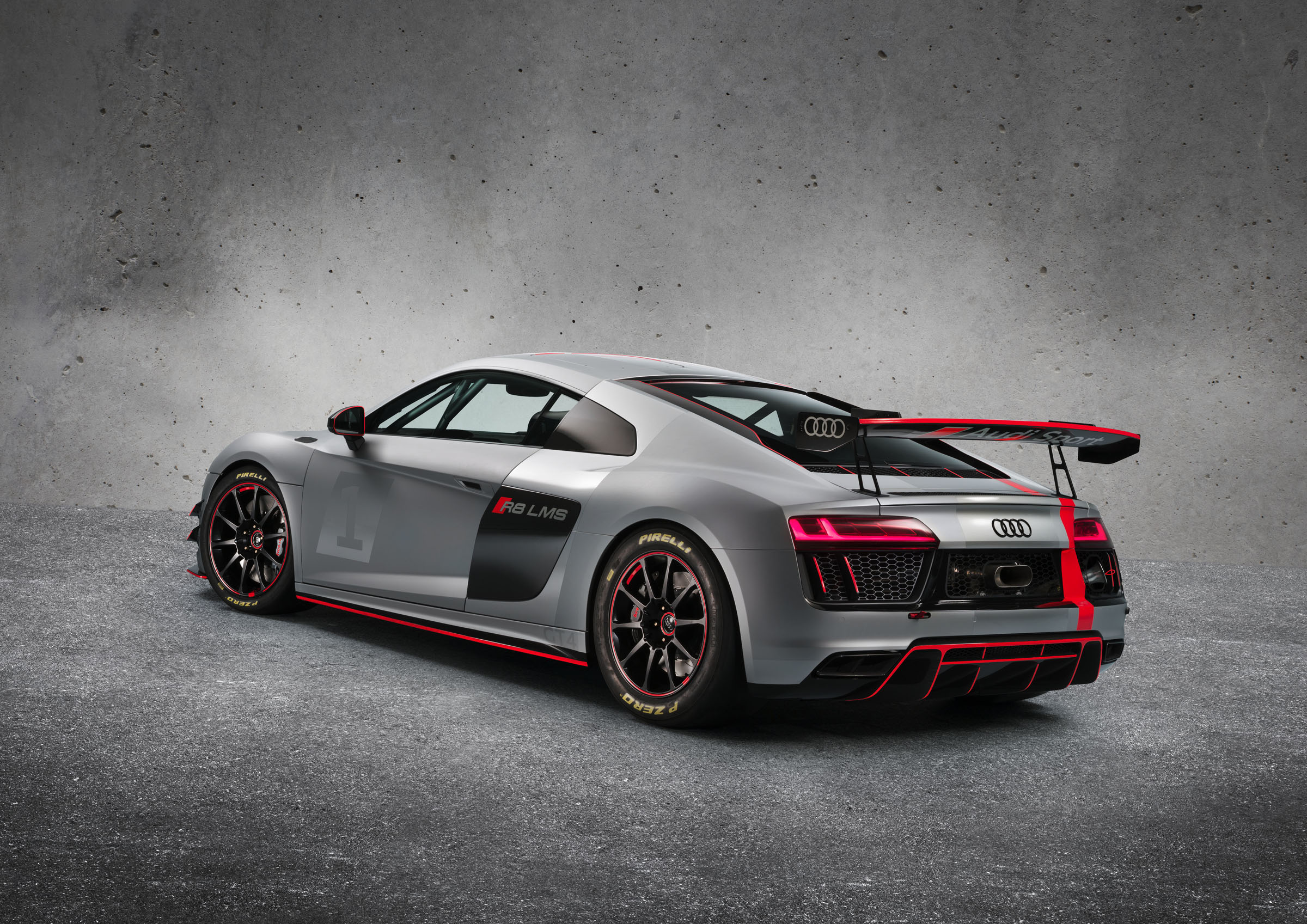 Audi R8 LMS GT4 rear three quarters