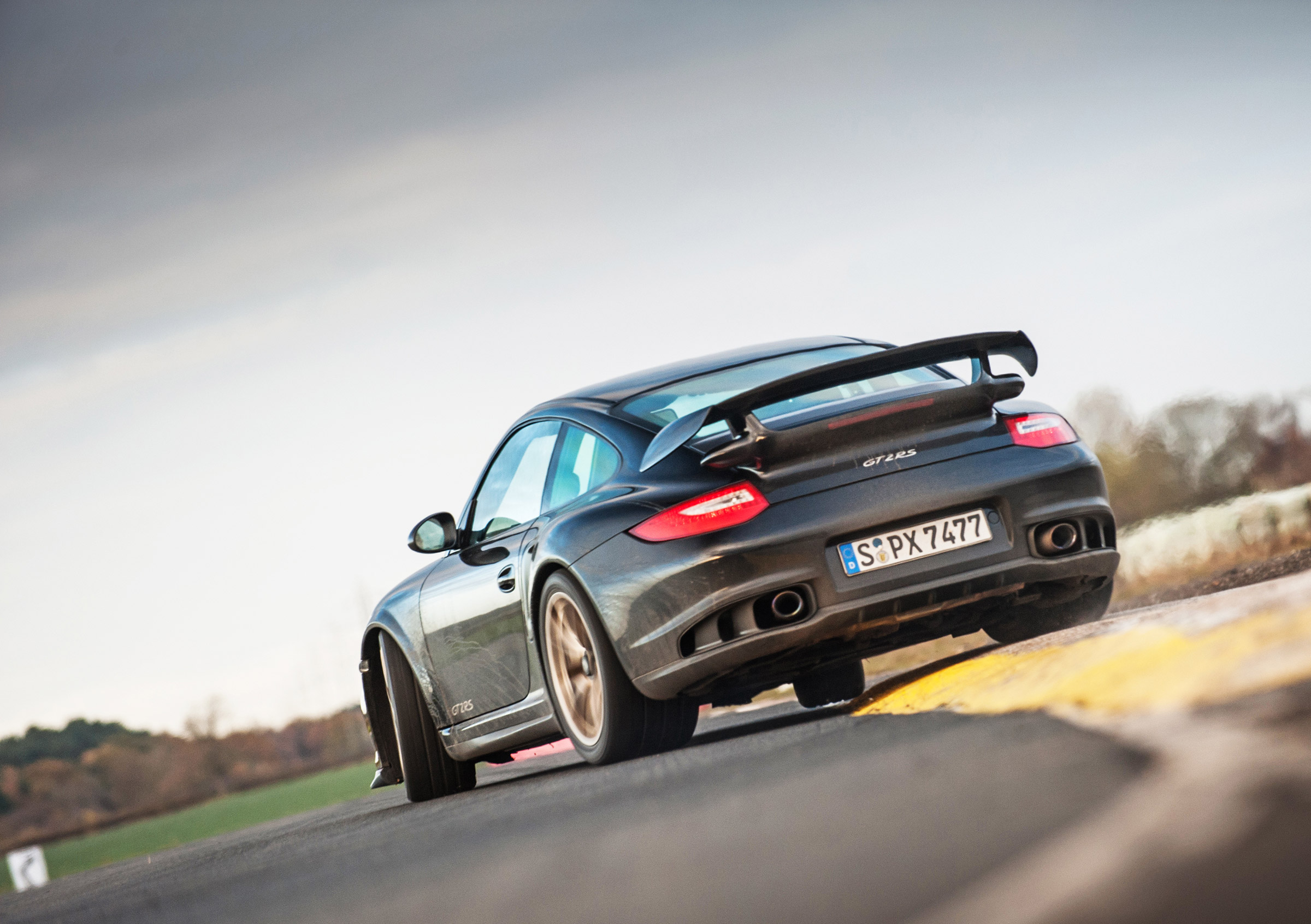 Porsche 911 GT2 RS &amp; Mercedes-Benz SLS AMG Black Series - rear slide