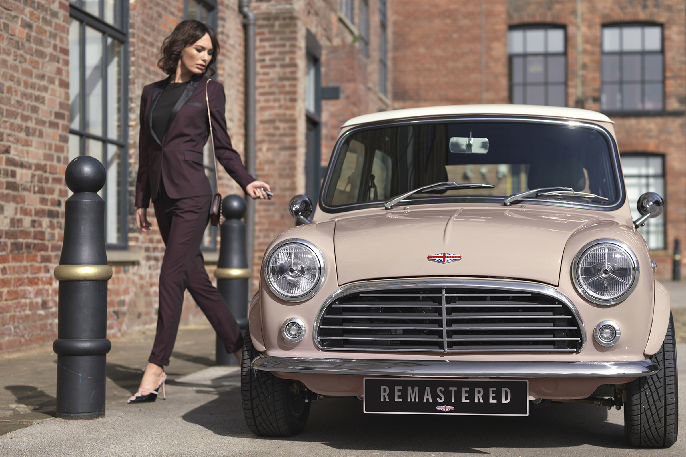 David Brown Automotive Mini Remastered front pink