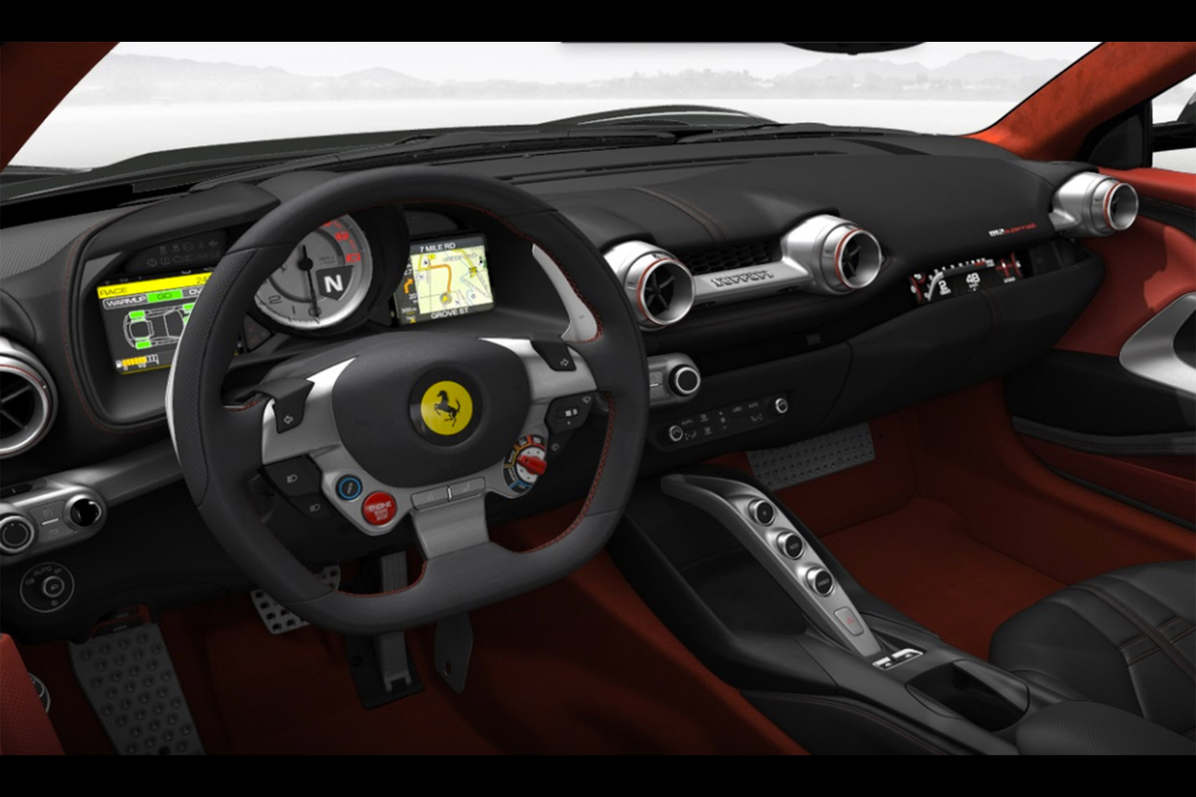 Ferrari 812 Superfast configured grey 4 int