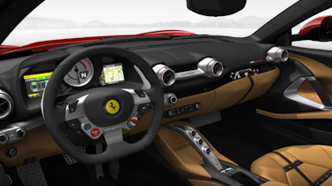 Ferrari 812 Superfast configured red interior