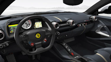 Ferrari 812 Superfast configured silver interior
