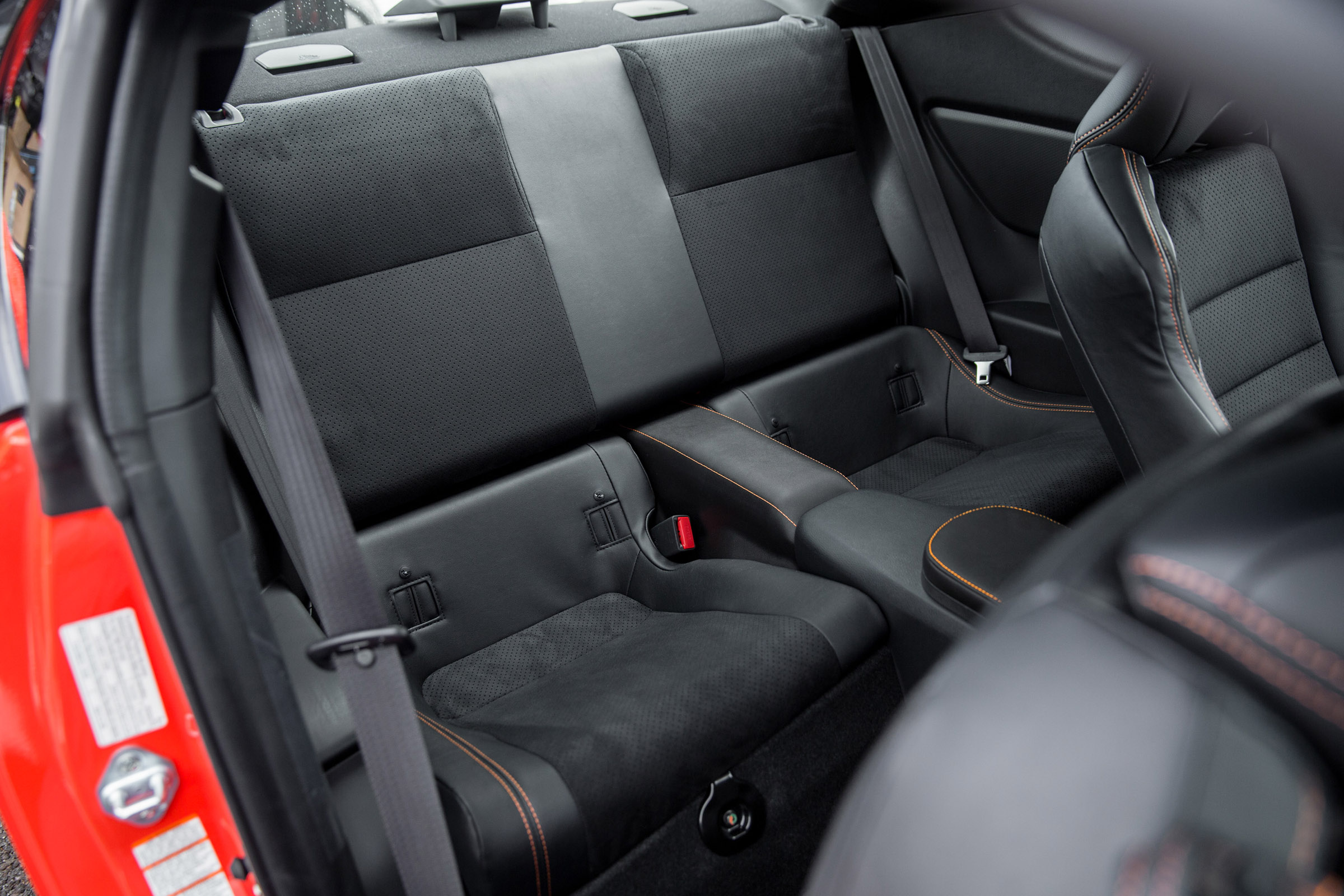 Toyota GT86 Orange Edition rear seats