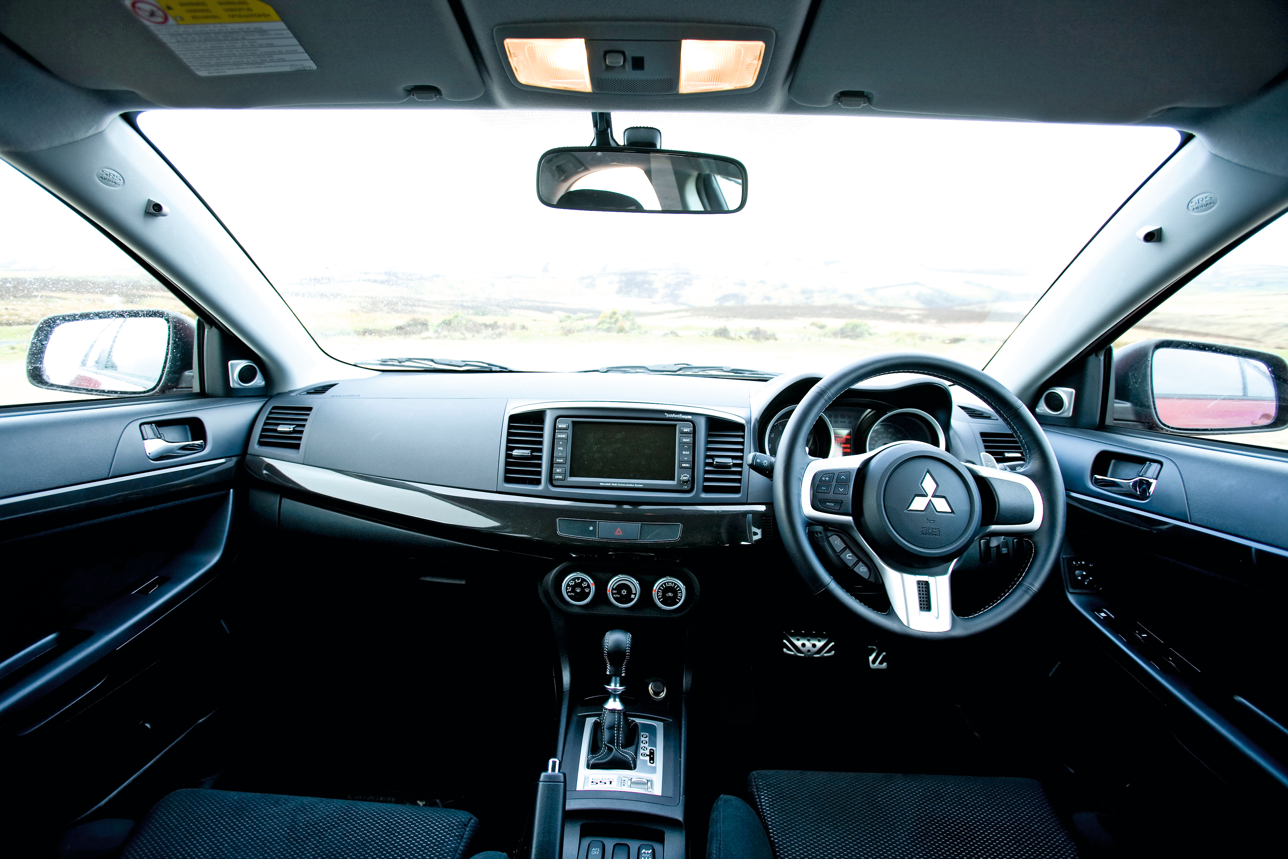 Mitsubishi Lancer Evolution X cabin