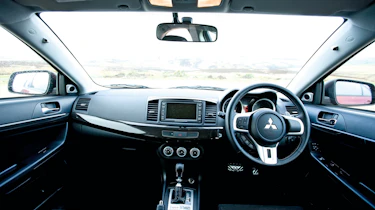 Mitsubishi Lancer Evolution X cabin