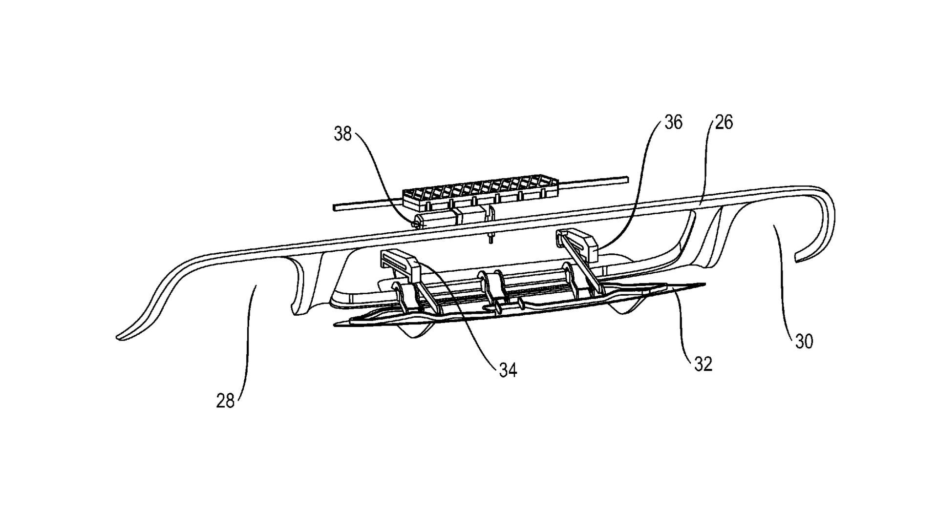 Porsche active rear diffuser patent diagram