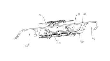 Porsche active rear diffuser patent diagram