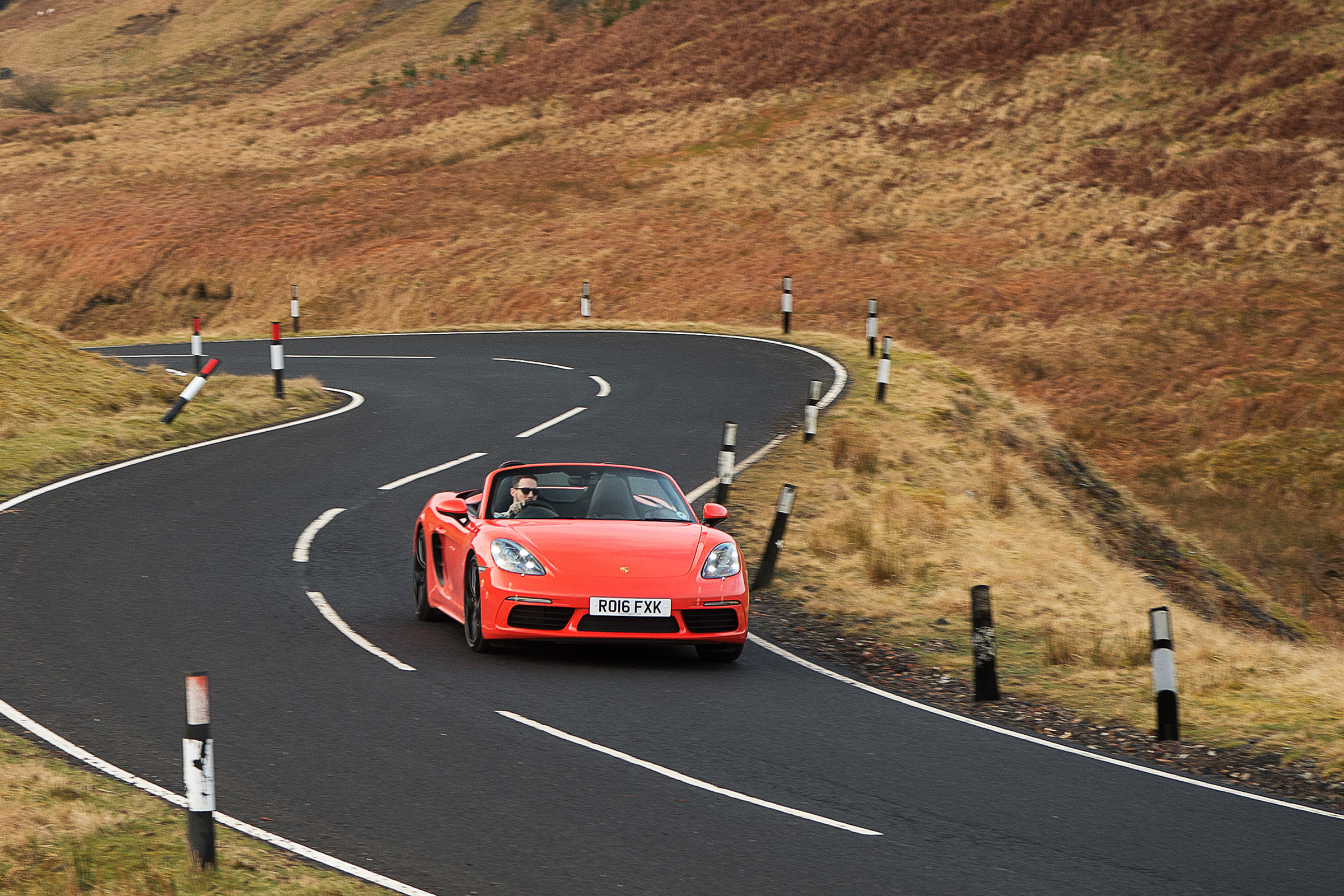 Porsche 718 Boxster S - driving shot