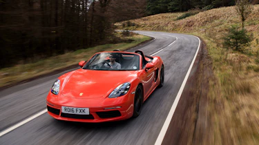 Porsche 718 Boxster S - driving shot front
