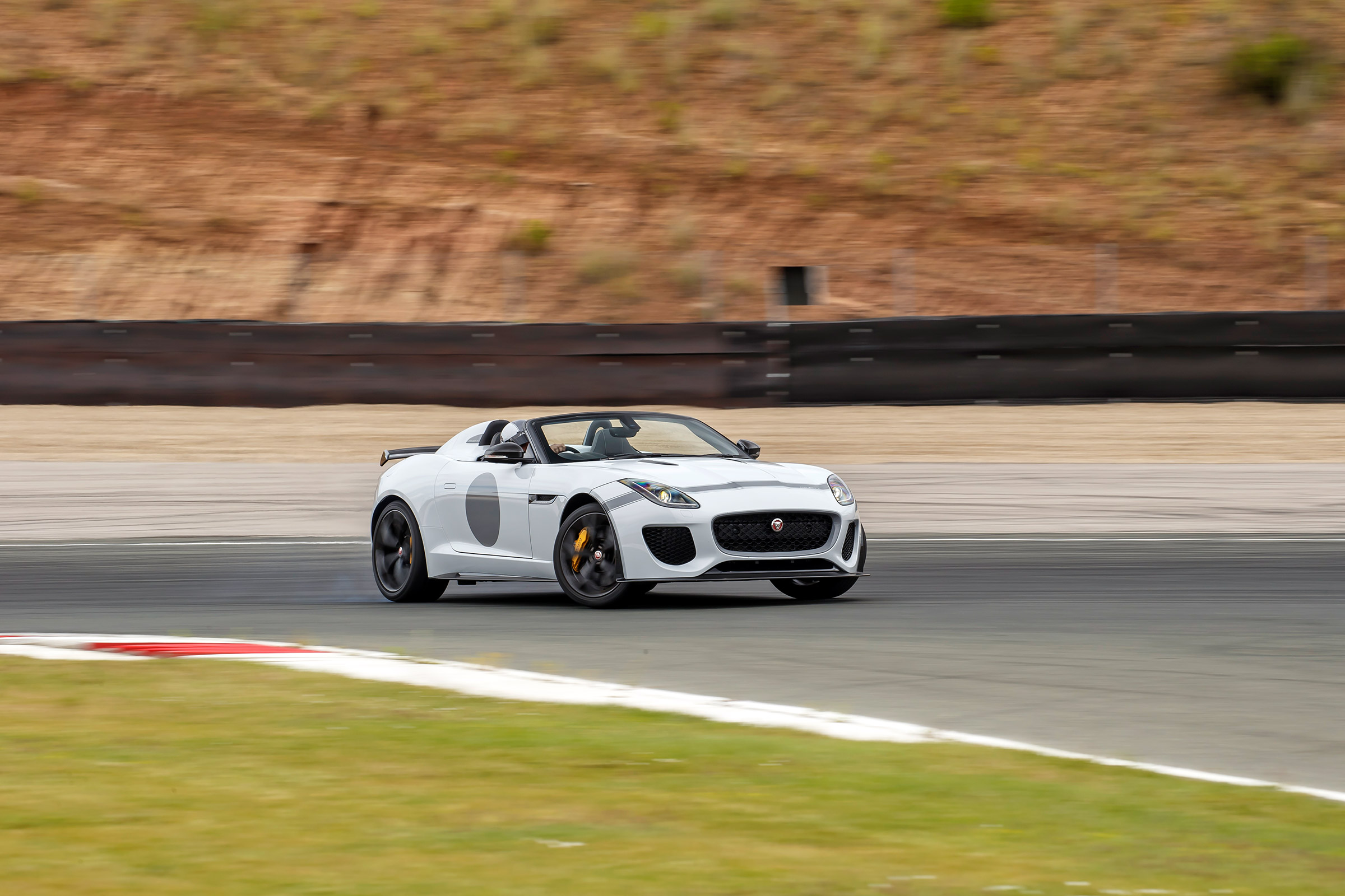 Jaguar F-Type Project 7 - white slide 