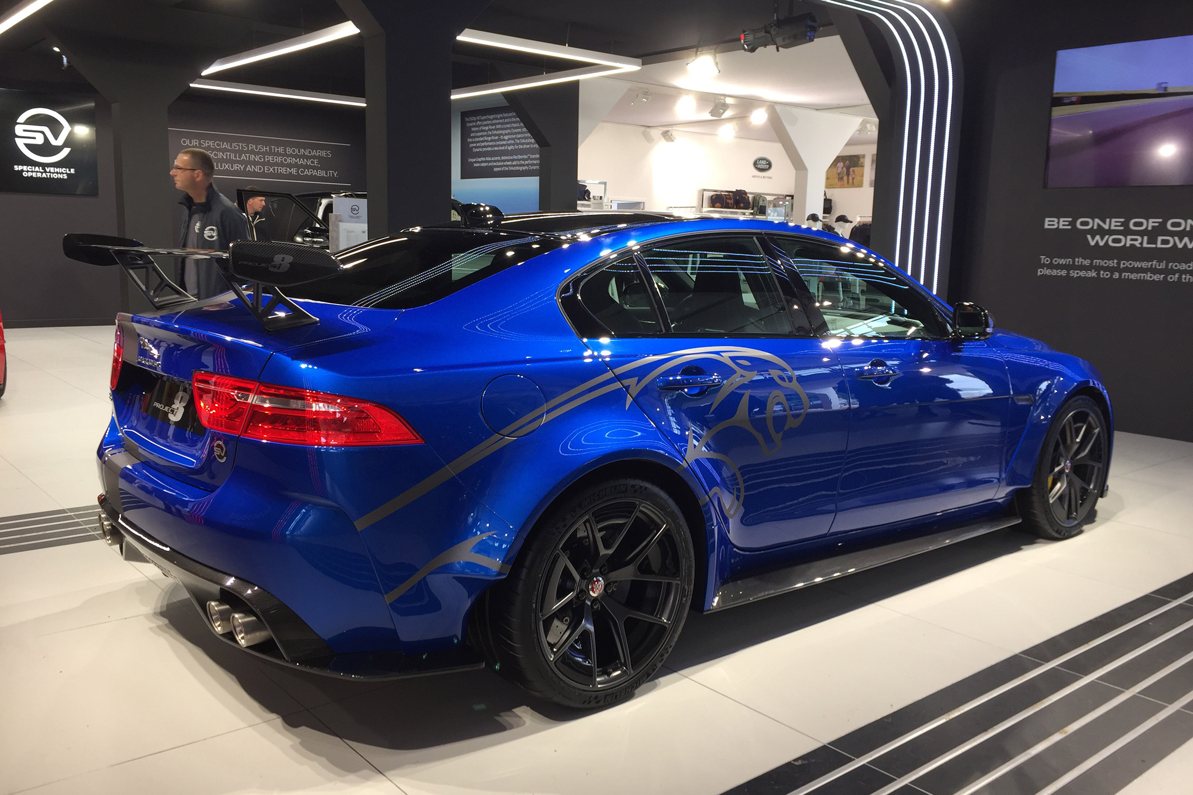 Jaguar XE SV Project 8 - Goodwood rear three quarter