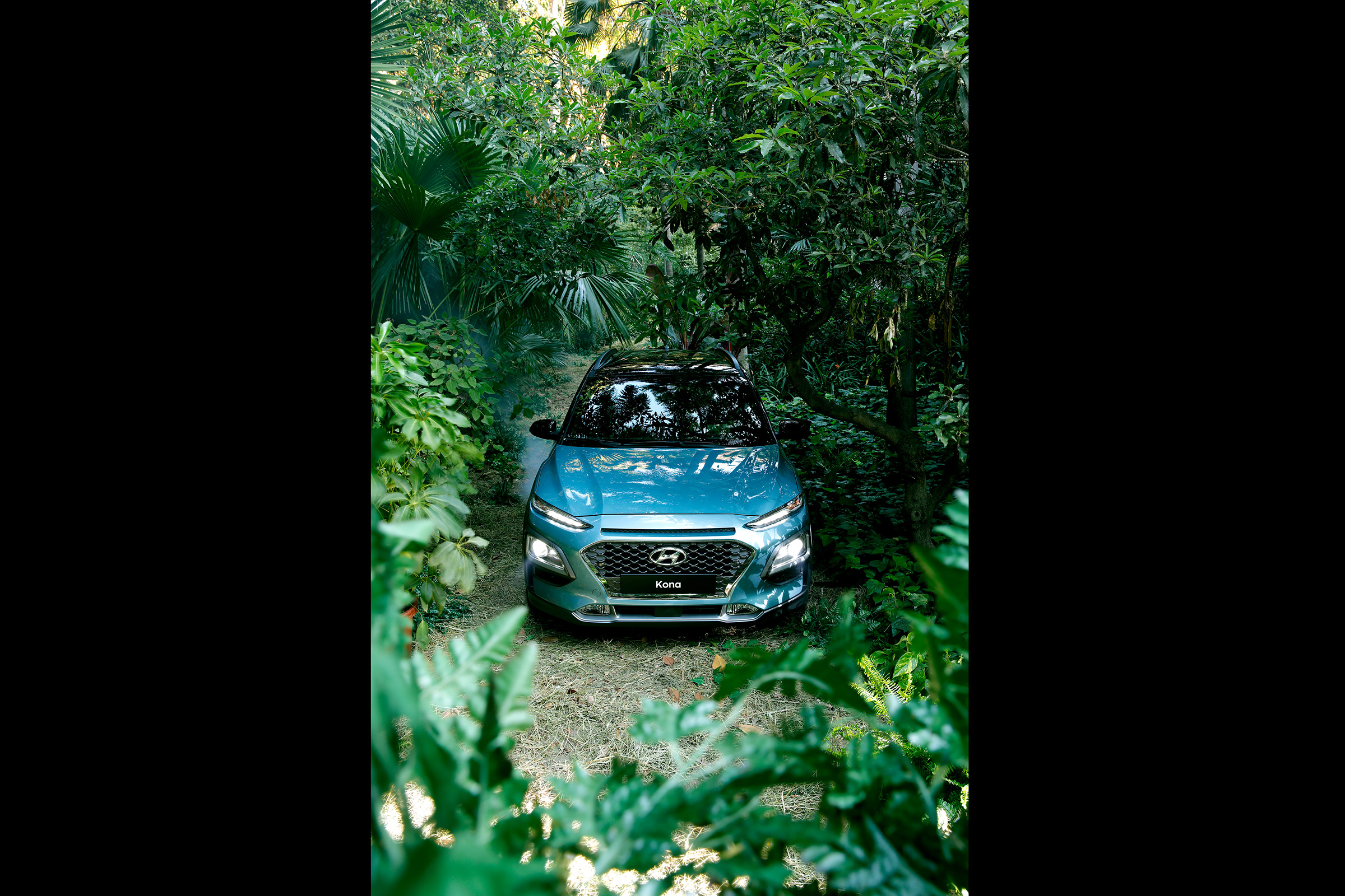Hyundai Kona - front forest
