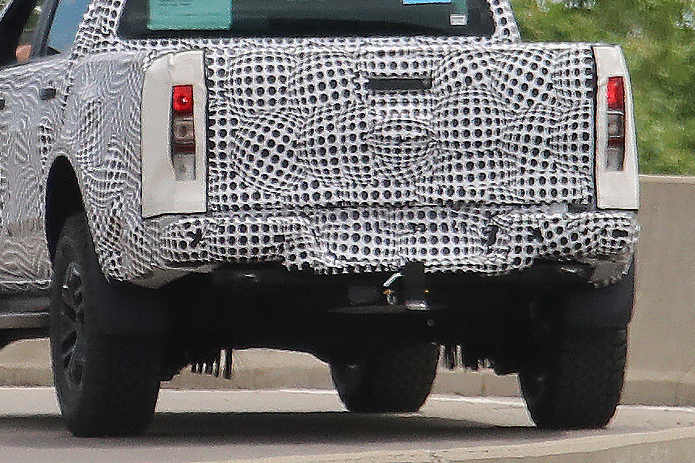 Ford Ranger Raptor spy - rear close