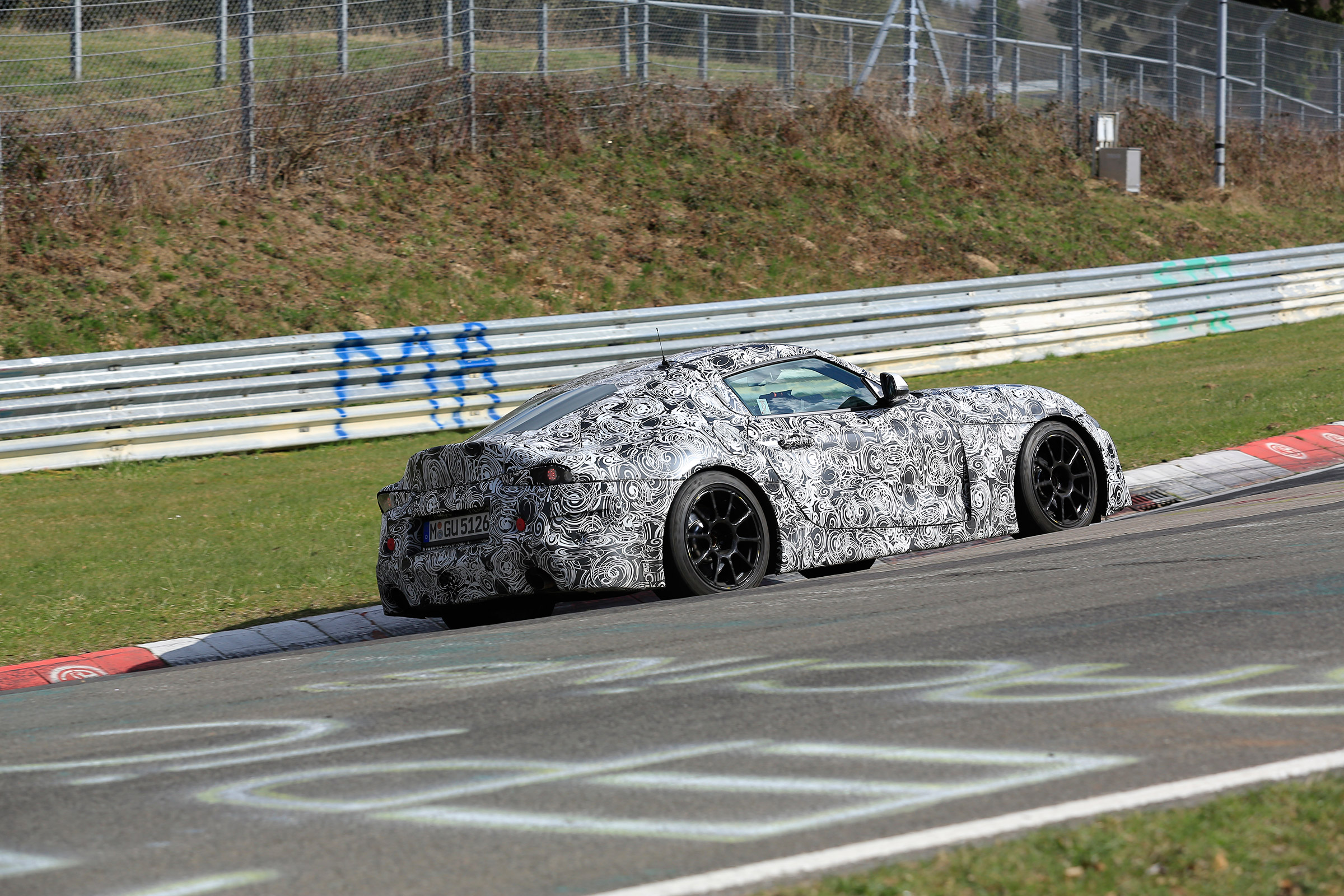 Toyota Supra spy shots - rear three quarter