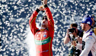 Lucas di Grassi celebrates Formula E title win