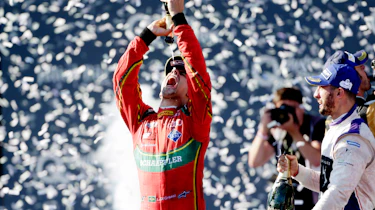 Lucas di Grassi celebrates Formula E title win