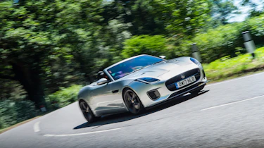 Jaguar F-type 400 Sport cornering