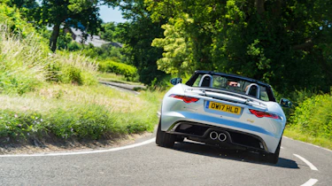Jaguar F-type 400 Sport cornering