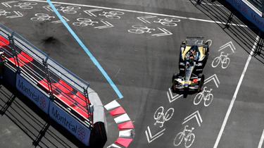 Race winner Vergne picks his way around the tight street circuit