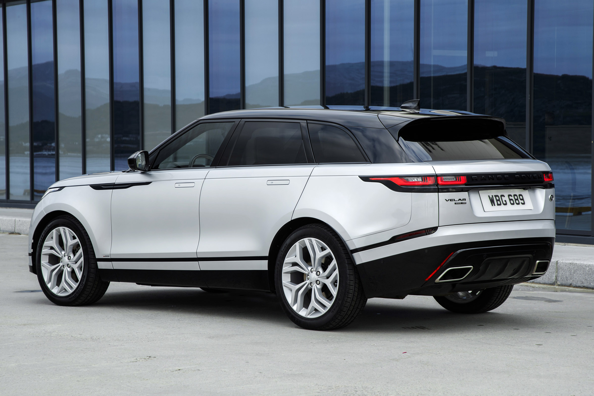 Range Rover Velar rear three quarters