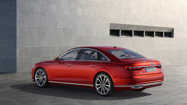 All-new Audi A8 red - front rear 3.4