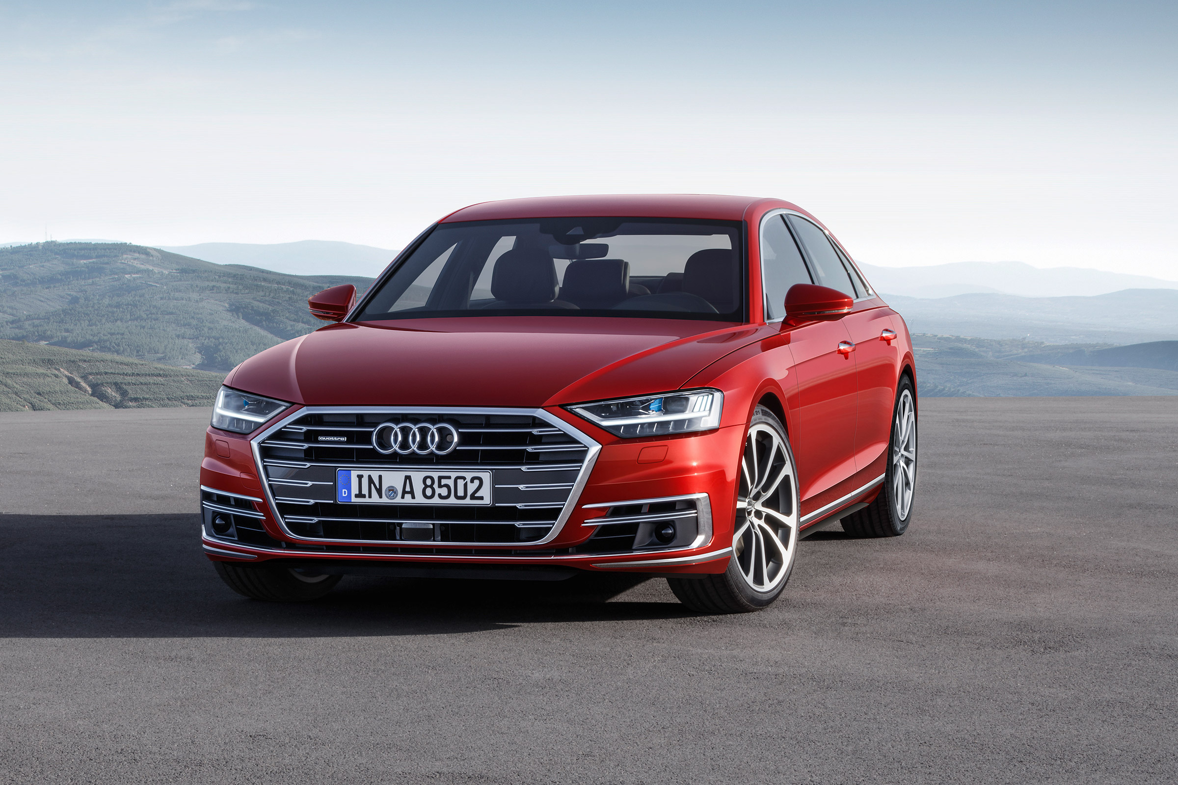 All-new Audi A8 red - front 3.4