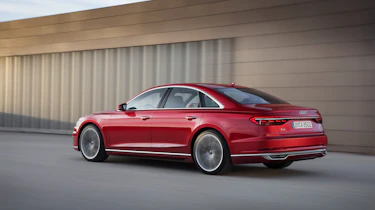 All-new Audi A8 - rear 3/4 red