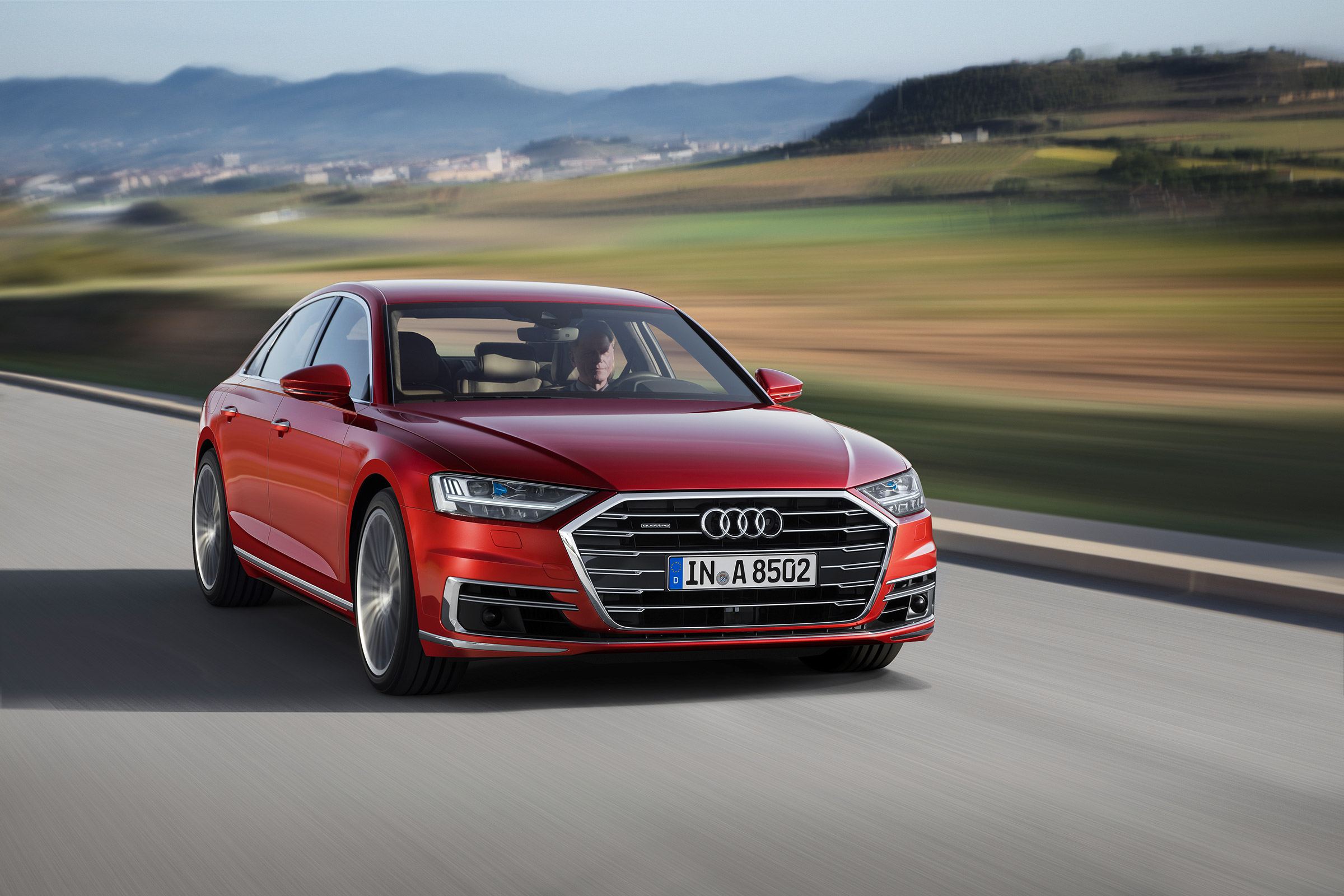 All-new Audi A8 - front 3.4 red